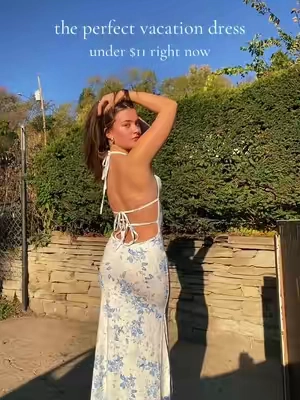 so obsessed, i cant wait to wear it this summer! #tiktokshopdeals #tiktokshopfinds #affordablefinds #vacationoutfits #vacationdress #backlessdress #tiktokshop 