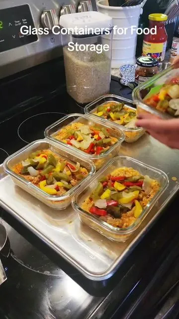 Chicken Curry meal prep this week! All you'll need: Glass Meal Prep Containers - If you don't have any click on the orange shopping cart 25 oz chicken Red Curry Paste Rice Lite Coconut Milk  A bag of frozen peppers and Onion Cook at 350 for 50 minutes! 
