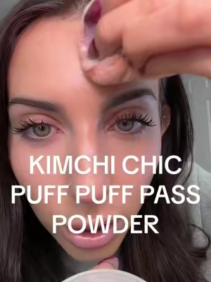 JUST RESTOCKED @KimChi Chic Beauty Puff Puff Pass Powder Usually $25 now $15 with free shipping ✨blurs pores, lines, + texture  ✨ ingredients like vitamin e + rich starch to nourish skin  ✨vegan cruelty free paraban free  ✨ i used translucent here (clear) but pink and ivander brighten the undereyes #pinkpowder #translucentpowder #pinkpowderundereye #pinkundereyepowder #pinksettingpowder #kimchichicbeauty #kimchichic #kimchichicpowder #puffpuffpass #puffpuffpasspowder #affordablemakeup #beautydeals #loosepowderrecommendation #settingpowderrecommendation #starcreatorchallenge #TTSBeautyBesties #tiktokshopblackfriday #tiktokshopcybermonday #makeuprecomendation #undereyecircles 