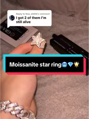 Replying to @Noe_sh816 forgot to mention, im wearing a size 7 cuz my fingers are skinny📐💯 clean tuff and affordable moissanite star ring💎🥶 #moissanite #moissaniteengagementring #moissanitering #moissanitejewelry #rings #jewelry #jewellery #jewelrytiktok #jewlery #affordablejewelry #mensjewelry #icedoutjewelry #diamondtester #diamonds #blackfridaydeals #blackfriday #giftideas #giftideasforher #giftideasforhim 