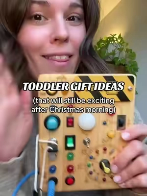 | TODDLER GIFT IDEAS | This busy board is so simple but SO GOOD! My toddler still loves it months later- great Christmas gift idea! #busyboard #toddlergift #toddlergiftideas #christmasgiftideas #tiktokshopblackfriday #tiktokshopcybermonday #creatorsearchinsights 