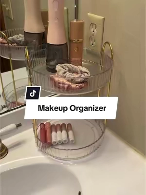 Absolutely love this organizer! It looks so pretty too. #bathroomorganizer #rotatingorganizer #makeuporganization #makeuporganizer #tiktokshopblackfriday #tiktokshopcybermonday #spotlightfinds #blackfridayearlydeals #blackfridaydeals 