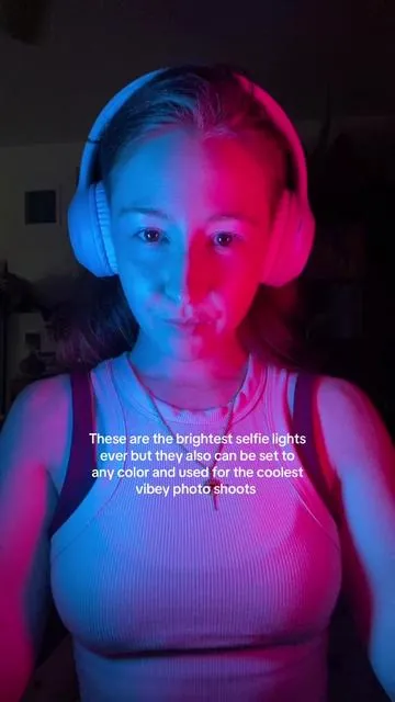 The cyber aesthetic has a hold on me and these are so cool! These are my favorite and most powerful selfie lights, because you can customize the regular light setting from cool to warm or anywhere in between and they also have a color mode and you can set the hue exactly how you want.  I highly recommend this for content creators, or if you were looking for gifts for content creator, this is a must have. it would also make a great gift for photographers as an on the go flash. ##contentcreator##giftguide##christmasgiftideas##photography##photoshoots