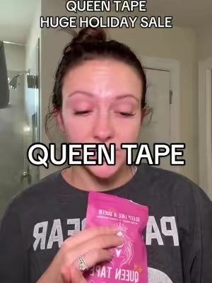 Night 4 with the queen tape and I’m sold forever. Slept like a freaking baby. Definitely take advantage of the sale while its this good! #queentape #mouthtape #sleeptape #snoring #mouthbreathing #sleeptalking #grinding #allergies #tiktokshopcybermonday #tiktokshopblackfriday #tiktokshopholidayhaul #tiktokshopfinds #giftguide #ttsdelight 