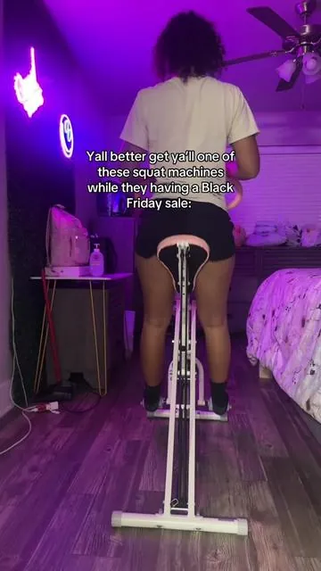 I bought this machine when it was $90 bucks it’s on sale for $50 right now! Get you some squats in at home girl! #workout #workoutroutine #workoutfromhome #tiktokshop #fu #blackfridaydeals 
