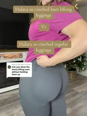Replying to @Lilly love lets do it again a little slower with no hands. They are just as ridiculous 🤣 #halara #halaraleggings #leggings #halaraeveryday #gymleggings #tiktokshopblackfriday #tiktokshopcybermonday 