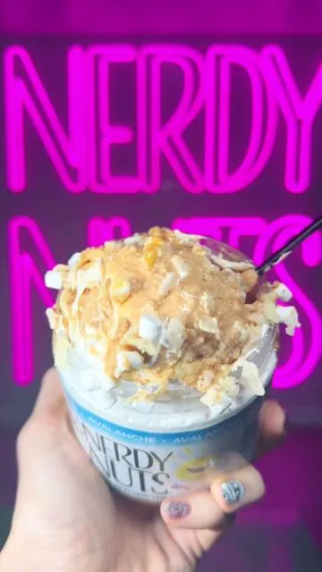 STORYTIME: This flavor🥜 was created out of a love❤️for rice krispy bars. There were three versions💅🏼 of this flavor originally and we were scared😨 to release ALL OF THEM. (This was around the pandemic and dessert peanut butter wasnt a thing at the time. ✨It completely sold out in the first night within two hours of it dropping.)✨This flavor is -special- because it showed us people wanted🤩dessert-style peanut butters🥜. Following the success of Avalanche❄️ we created 7-layer🍫 bar after, based on the “layered ideology” created by Erika, our co-founder💁🏼‍♀️. Currently, Avalanche is the #1 2024 Best in Show snack in America. We have a big trophy🏆 in our office and beat out 351 contestants. 35 hudges rated this product #1 and it was been the hottest item🔥 on TikTok shop x3 times. #nerdynuts #peanutbutter #bestseller #dessert #awardwinning 