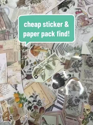 I ADORE this pack of stickers and junk journal goodies!! Can’t wait to put them to use📖✂️🤍 #junkjournal #junkjournaling #journalasmr #stickerasmr #stickers #stationary #stationaryaesthetic 