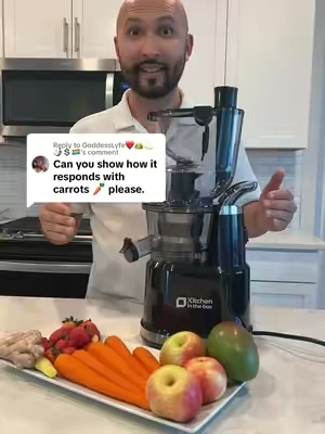 Replying to @GoddessLyfe❤️👑💫🧜💲🏳️‍🌈 this Juicer Machine can make carrot juice and extracts every drop of juice from any veggies and fruits by @Kitchen in the Box US #kitcheninthebox #juicer #slowjuicer #juicermachine #fruitjuice #kitchenessentials #slowivice #juice #coldpressedjuice #tiktokshopblackfriday #christmaswishlist #giftideas 