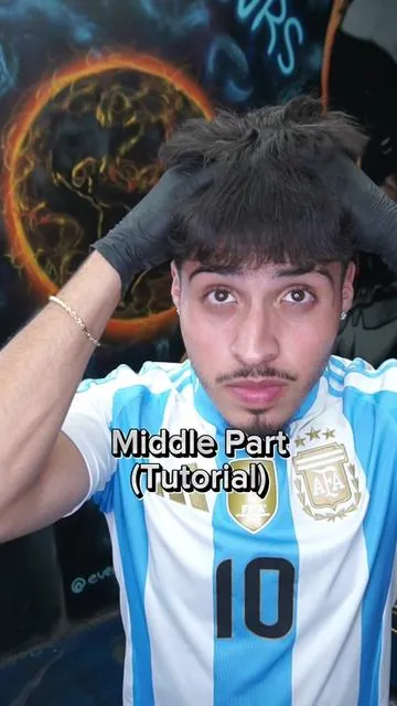 Middle part tutorial #tinfades #middlepart #basedbodyworks 