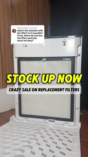 Replying to @Holly  finally stocked on here ! Vacuum frequently to prolong the life. #airpurifier #cleanair #breatheeasy #coldandfluseason #airquality #tiktokshopblackfriday #tiktokshopcybermonday #blackfridaydeals #blackfridayearlydeals #spotlightfinds #tiktokshopholidaydeals #tiktokshopholidayhaul 