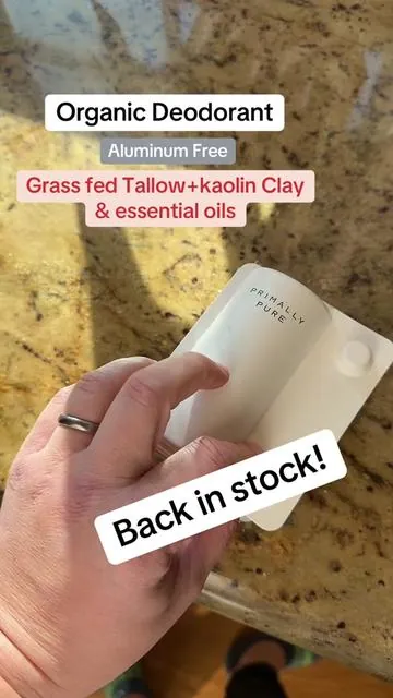 #aluminumfreedeodorant #primallypure #organicdodorant #naturaldeodorant #naturalantiperspirant #kaolinclay #tallowskincare #pfasfree #microplastics #giftsforher @Primally Pure 