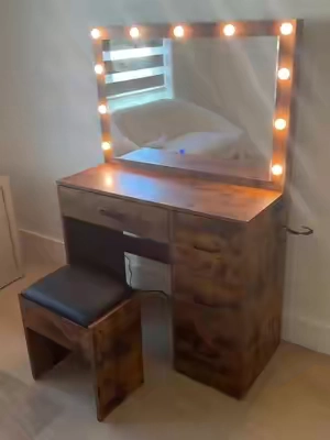 I looove the brown and its on sale now, plus it was super easy to put together #vanity #vanityroom #vanitymirror #makeuproom #grwm #muatok #vanitysetup #makeupfinds #teengifts #girlgifts #tweengifts #homefinds #apartmentfinds #fyp #rushtok #foryou #makeuptok #BeautyTok #beautyfinds #spotlightfinds #tiktokshopholidayhaul 