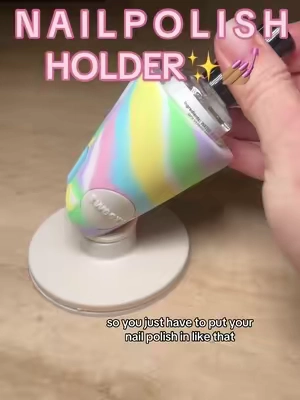 This nail polish holder makes DIY nails so much easier. 💅🏽 #nails #nailsathome #diynails #nailpolishhack #nailpolishholder #SelfCare #makemyyear #ttsdelight #giftsforher #stockingstuffers #holidayhaul #giftguide #giftideas 