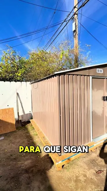 casita para guardar herramientas #outdoor #storage #shed #dtorageforyard #yardstorage #casitadelaminas #yardstorage #fyp 
