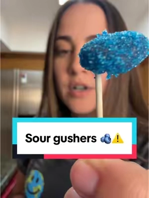 Blue raspberry sour gushers🫐 Painful but so good! 

#sourcandy #candytok #gushers #candyreview 