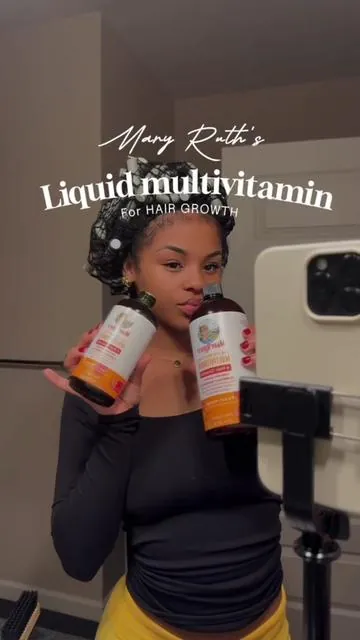 I linked the smaller bottle the bigger bottle and then the package deal As well as the cup I take it in every morning and then I linked the little packets as well Im so happy with my edges  @MaryRuth's  • ##creatorsearchinsights##hairmultivitamins ＃#fypシ #creatorsearchinsights 