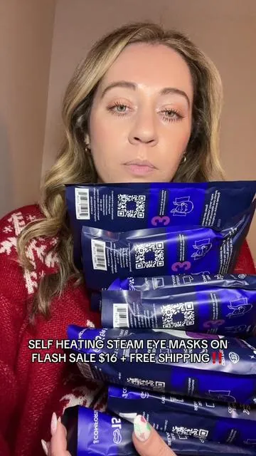 The way I have never been so obsessed with a product! Order now for delivery in time for xmas! 😌  #steameyemasks #selfheatingeyemask #eyemask #eyemasks #relaxation #tiktokmademebuyit #eyemasktime #steameyemask #ttsdeals #stockingstuffer #christmasgift