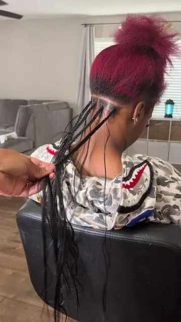 #braider #knotlessbraids #naturalhair #type4hair