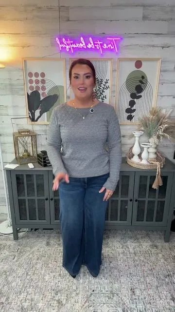 These wide leg pull on jeans from Halara are the MOST comfortable pair of jeans I’ve ever worn!  Not an exaggeration!  They’re literally competing with my PJ’s!  And they just look SO sharp! I’m wearing the size large here as a true to size 13/14 jeans and the color is Royal Blue.  @Halara_official  #halara #halaraflexdenim #widelegjeans #jeansoutfit #giftguide #ttsacl 