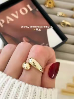 14k gold plated ring ✨ #giftguide #TikTokShopHolidayHaul #jewelry #goldring #TikTokShopCreatorPicks #MadeMYear #tiktokshopfinds #goldjewelry #aestheticstyle 