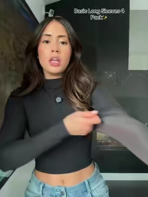 These long sleeves are life savers when it comes to styling ANY outfit 🖤 #longsleeveshirt #longsleeve #turtleneck #closetstaples #tiktokshopholidayhaul 