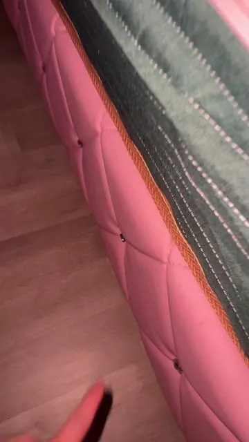 My girl loves this new bed! 😍🥰🛌 #bedframe #bed #bedroom #girl #bedroomdesign #bedroomcheck #decor #diamond #led #cute #pink #sale #tiktokshop #fyp 