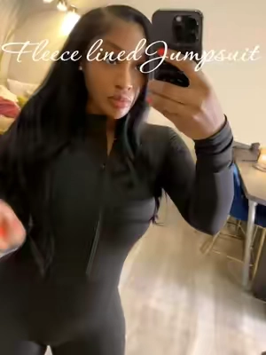 This fleece lined jumpsuit is everything!!!