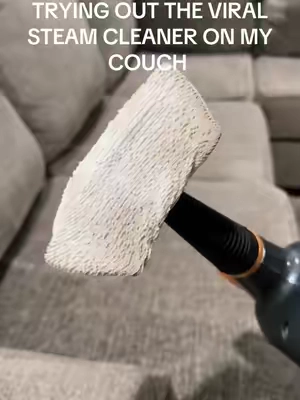 Steam cleaning my couch was much needed 🫣 #steamcleaning #steamcleaner #steamclean #phueut #couchcleaning 