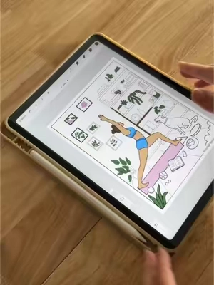 my new therapy 🧘🏻‍♀️ • #tiktokshop #coloring #cozycorner #cozyfriendscoloringbook #coloringbookforadults #coloring #ipad #procreate #procreateart #procreatetutorial #yoga #pilates #cozycornercoloringbook 