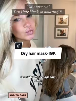 Still obessed with this viral dry hair mask that repairs & strengthens!!!#fyp #viralproducts #hair#hairtok #igkhair #hairextensions 