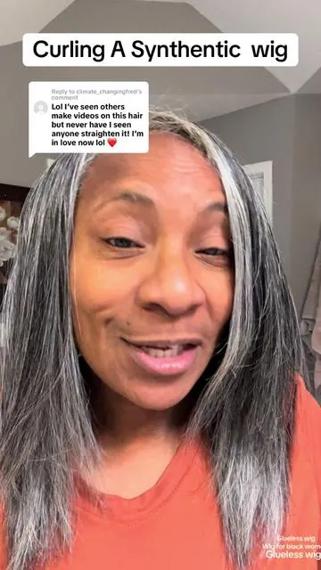 Replying to @climate_changingfred this wig can be worn curly or straightened. #gluelesswig #wiginstall #wigsforblackwomen #sensationnelwigs #greywig