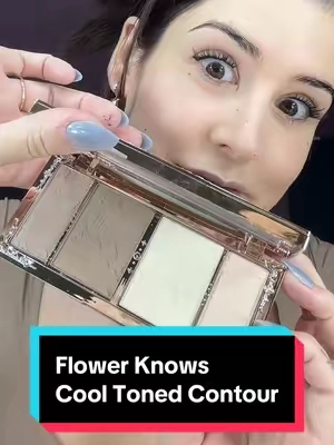 If you have  fair-medium cool toned skin you have got to try this contour palette. The colors are perfect. Absolutely no orange!! The highlighters are so nice too. Love it! #flowerknows #flowerknowsmakeup #contour #cooltonedmakeup #makeuppalette 