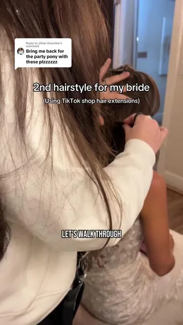 Replying to @Jillian Greenlee #hairextensions #clipins #clipinextensions #bridetok #hairtok #weddingtiktok 