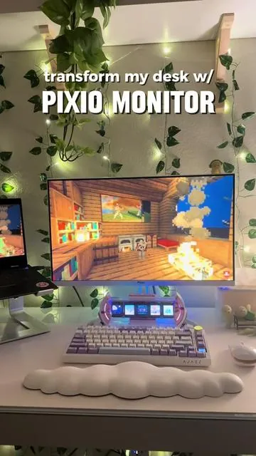 Omg guys 😭 I have been eyeing this monitor for a while now and I am SO happy to have received it!! This monitor completely transformed my desk setup and completely exceeded my expectations. This 24-inch monitor comes in so many other colors like pink and purple, which give off such a pretty pastel vibe! I highly recommend it if you are looking for a monitor to give your desk a GLOW UP ✨ Thank you so much @Pixio Gaming 🖥️ for my new monitor. I cannot wait to start using it!!!  #pixio #monitor #desksetup #smiski