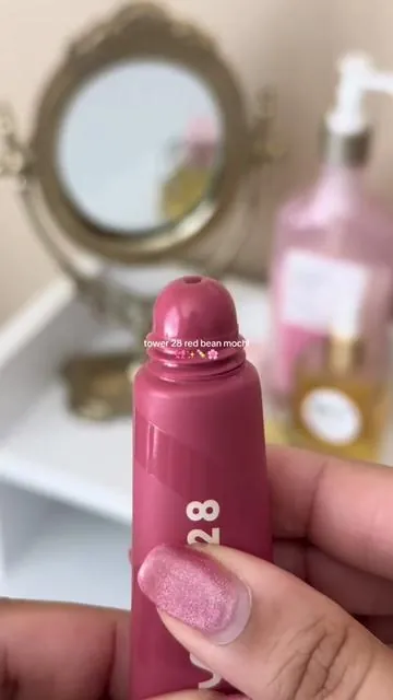 my first time trying the @Tower 28 Beauty lipsoftie, & the red bean mochi flavor is so good! #tower28 #tower28beauty #tower28lipsoftie #mochi #lipbalm #liptreatment 