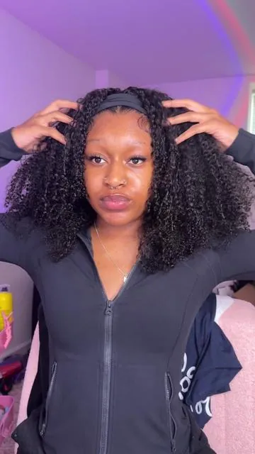 💜💄@OQHAIR #headbandwig #halfwig #wiginfluencer #wiginstall #curlywig #wigtutorial #hairtutorial #stepbystep #wigreview #fypシ゚viral #wigs #wigtok #blackgirlhair #3c4ahair 