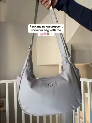 The perfect nylon 4L crescent shoulder bag, need every color 😍✨ & it’s waterproof! 💦    #nylonbag #bag #shoulderbag #packmybag #whatsinmybag #purse #crescentbag #purses #tiktokshopfinds #viral #trending #gymbag 