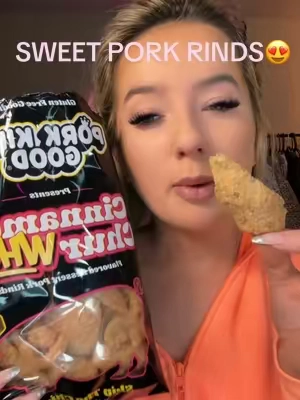 these are sooooo yummy if I could convince you to try one thing it would be these #keto #food #foodreview #crunchyfood #foodasmr #asmr #porkrinds #pork #snacks #sweettreat #carnivore #yummy 