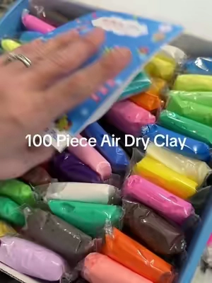 These Air Dry molding clays are Perfect for Adults and kids of all ages (3+)   We’re having so much fun with this! @CiaraQ-TK #clay #moldingclay #airdryclay #toddlerdiyactivity #airdryclaydiy #toddleractivities  #airdryclayset #diyproject 
