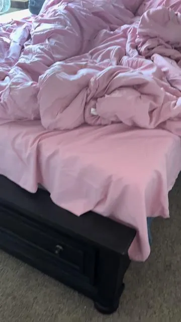 This is our favorite bedding company! This 7pc set is afforable, comfortable and trendy!! We love it! We have every color! 😍‼️ Yall see he didn’t move not one muscle!! #tiktokshopcreatorpicks #tiktokpartner #ttslevelup #downcool #bedroomdesign #bedset #marriagegoals #sleeping 