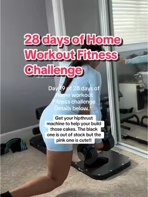 Day 19/28: Leg day is here! 🦵 Let’s fire up those legs: 	•	Sissy Squats: 3x12 	•	Hip Thrusts: 3x15 	•	Single-Leg RDL: 3x10 per side 	•	Lunges: 3x10 per leg Take it slow, focus on form, and feel the burn. How are those legs holding up? 😅 Let’s keep this momentum going!  #creatorsearchinsights #athomeworkout #homeworkout #athomeworkouts #athomeworkoutvideos #athomeworkoutsforwomen #tiktokshop #tiktokshopping #tiktokshopcreatorpicks #tiktokshopjumpstart #tiktokshopjumpstartsale  Hip Thrust Machine with High Resistance and Protectors Pad - 3D High Density Polyurethane Cushion - Premium Squat for at Home Gym At home workout women workout women women exercise at home workout plan for women at home full body workouts for women at home gym beginner women workout at home home workout