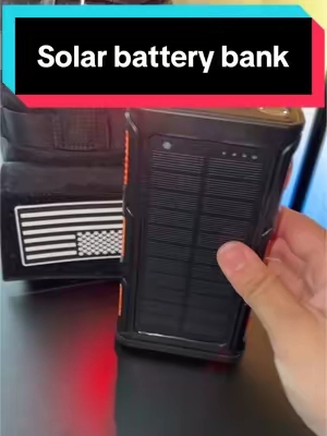 Love this solar powered battery bank  #solarcharger #solarchargerpowerbank #portablecharger #tiktokmademebuyit #tiktokshopfinds 
