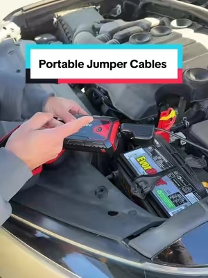 The only way to make sure you won’t be stranded with a dead battery. #jumpstart #jumpstarter #portablejumpstarter #portablejumpercables #caressentials #carmusthaves #cartok 