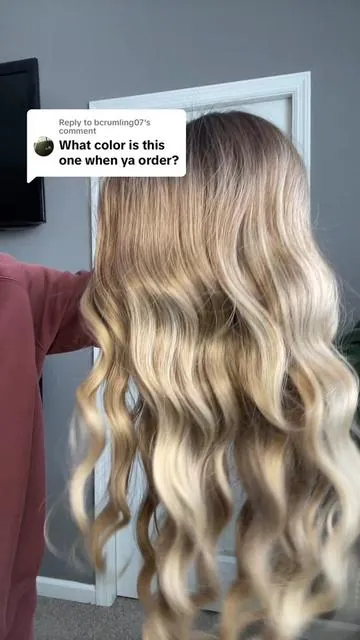 Replying to @bcrumling07  this color is ombré blonde. The color blend is beautiful! #wig #wigtok #hair #hairtok #wighair 