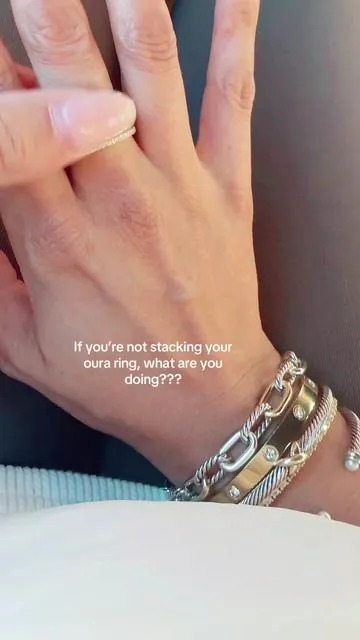 Yup traded my apple⌚️for this beauty and found the perfect stack 🪄#ouraring4 #shopwithme #softgirl 