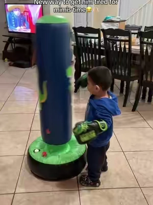 Anything to tire him out with his terrible twos 😭😭 #terribletwos #toddlermom 