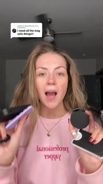 Replying to @KaysCloset_21 MagSafe products— take all my money!!  MagSafe, magnetic phone products, magnetic tripods, wireless chargers, pop socket, casemate, tech reviews 