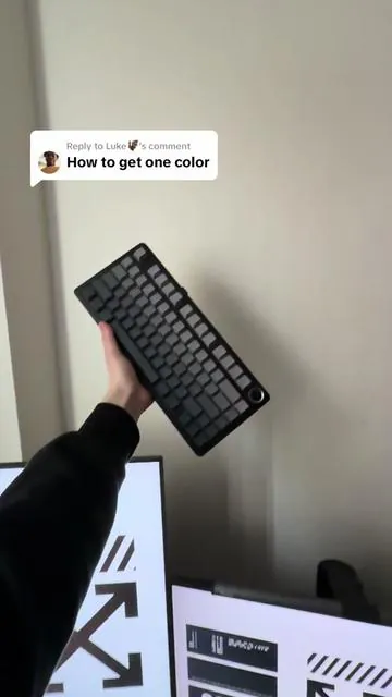 Replying to @Luke🦇 Here’s how you change the color on the Aula F75 let me know what color you want see next! #aulaf75 #keyboard #creamykeyboards #lightingdesign #asmr #fyp 