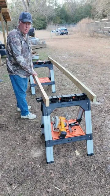 This is next level sawhorses. Quite possibly the most versatile sawhorse set I have ever saw. If you think these Sawhorses Look Awesome, you should try them in person. Check them out by clicking on the TikTok shop link. #sawhorse #diytools #woodworkingtools #workshopsetup #carpentrylife #woodworking #carpentry #thrivingcountry 
